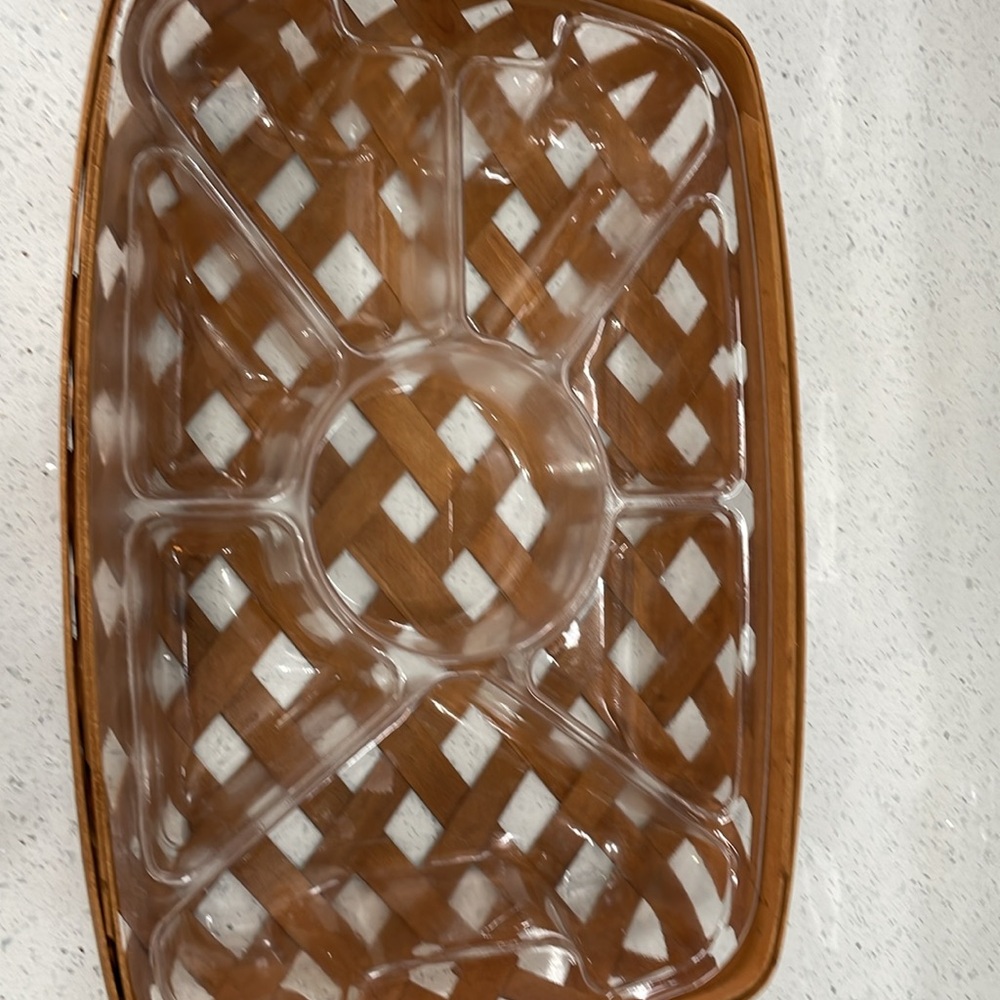 Woven Basket Workshops of Gerald Henn Divider Liner Large Leather Handles - Picture 2 of 5